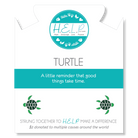 HELP by TJ Turtle Enamel Charm with Aqua Cats Eye Charity Bracelet