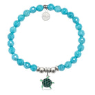 HELP by TJ Turtle Enamel Charm with Blue Amazonite Charity Bracelet