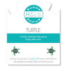 HELP by TJ Turtle Enamel Charm with Grey Stripe Agate Charity Bracelet