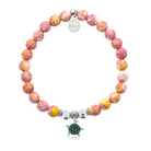 HELP by TJ Turtle Enamel Charm with Lemonade Jade Charity Bracelet