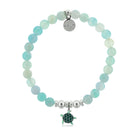 HELP by TJ Turtle Enamel Charm with Light Blue Agate Charity Bracelet