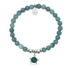 HELP by TJ Turtle Enamel Charm with Mountain Blue Jade Charity Bracelet