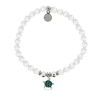 HELP by TJ Turtle Enamel Charm with White Cats Eye Charity Bracelet