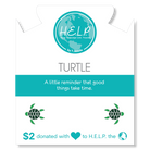 HELP by TJ Turtle Enamel Charm with Zebra Jade Charity Bracelet
