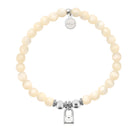 HELP by TJ Unbreakable Charm with Natural Selenite Charity Bracelet