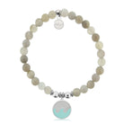 HELP by TJ Wave Enamel Charm with Grey Stripe Agate Charity Bracelet