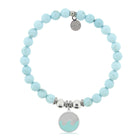 HELP by TJ Wave Enamel Charm with Larimar Magnesite Charity Bracelet