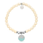 HELP by TJ Wave Enamel Charm with Natural Selenite Charity Bracelet