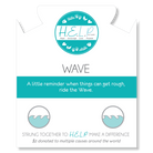 HELP by TJ Wave Enamel Charm with Red Fire Agate Charity Bracelet