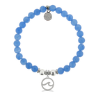 HELP by TJ Waves Cutout Charm with Azure Blue Jade Charity Bracelet