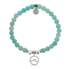 HELP by TJ Waves Cutout Charm with Baby Blue Quartz Charity Bracelet