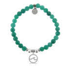 HELP by TJ Waves Cutout Charm with Caribbean Jade Charity Bracelet