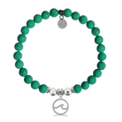 HELP by TJ Waves Cutout Charm with Green Howlite Charity Bracelet