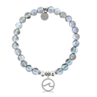 HELP by TJ Waves Cutout Charm with Grey Opalescent Charity Bracelet