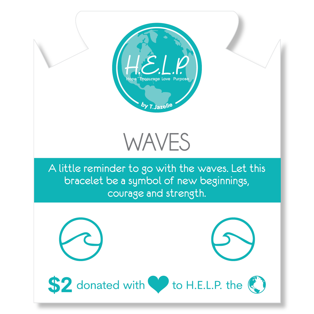 HELP by TJ Waves Cutout Charm with Holiday Jade Charity Bracelet