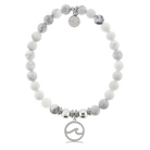 HELP by TJ Waves Cutout Charm with Howlite Charity Bracelet