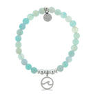 HELP by TJ Waves Cutout Charm with Light Blue Agate Charity Bracelet