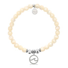 HELP by TJ Waves Cutout Charm with Natural Selenite Charity Bracelet