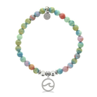 HELP by TJ Waves Cutout Charm with Pastel Jade Charity Bracelet