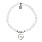 HELP by TJ Waves Cutout Charm with White Cats Eye Charity Bracelet