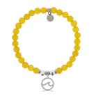 HELP by TJ Waves Cutout Charm with Yellow Agate Charity Bracelet