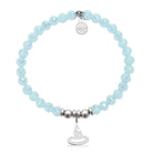 HELP by TJ Witch Hat Charm with Aqua Crystal Charity Bracelet
