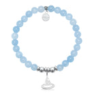 HELP by TJ Witch Hat Charm with Light Blue Quartz Charity Bracelet