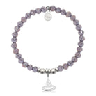 HELP by TJ Witch Hat Charm with Purple Crystal Charity Bracelet