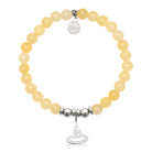 HELP by TJ Witch Hat Charm with Yellow Jade Charity Bracelet
