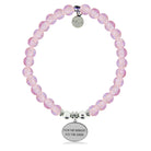 HELP by TJ World Central Kitchen Charm with Pink Glass Shimmer Bracelet