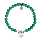 HELP by TJ XO Charm with Green Howlite Charity Bracelet