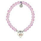 HELP by TJ XO with Pink Glass Shimmer Charity Bracelet