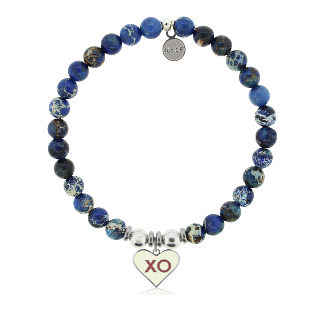 HELP by TJ XO with Royal Blue Jasper Charity Bracelet