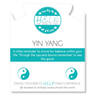 HELP by TJ Yin Yang Charm with Aqua Cats Eye Charity Bracelet