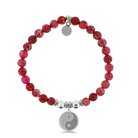 HELP by TJ Yin Yang Charm with Cranberry Jasper Charity Bracelet