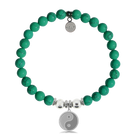 HELP by TJ Yin Yang Charm with Green Howlite Charity Bracelet