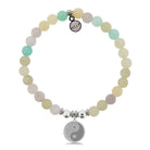 HELP by TJ Yin Yang Charm with Green Yellow Jade Charity Bracelet