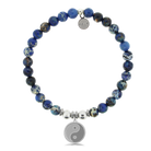 HELP by TJ Yin Yang with Royal Blue Jasper Charity Bracelet