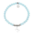 HELP by TJ You Are A Gift Charm with Aqua Crystal Charity Bracelet