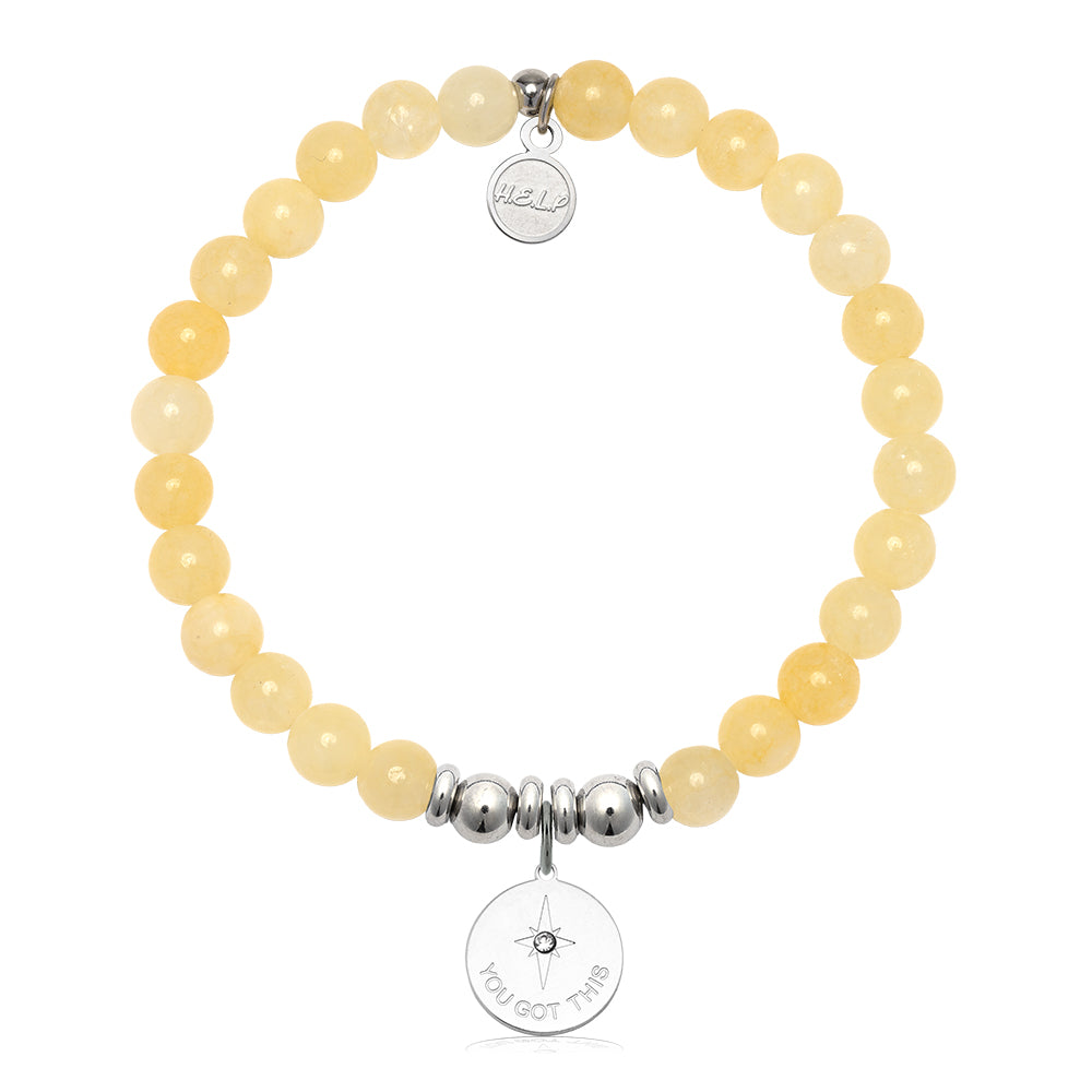 HELP by TJ You Got This Charm with Yellow Jade Charity Bracelet