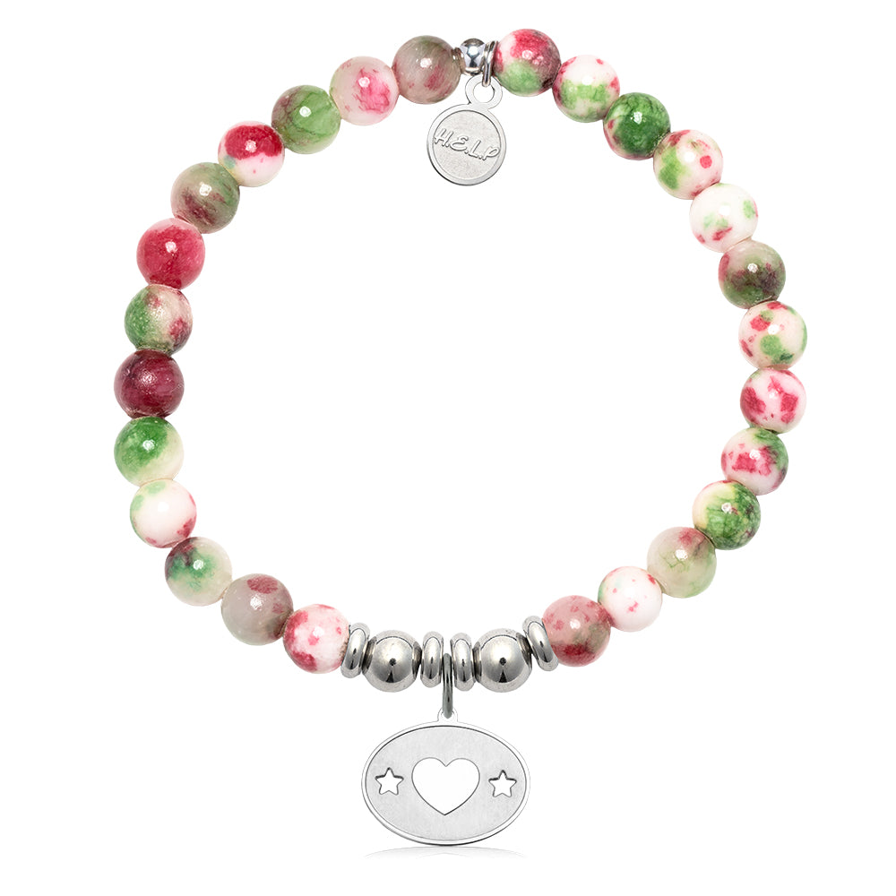 HELP by TJ Your Special Day Charm with Holiday Jade Charity Bracelet