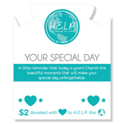 HELP by TJ Your Special Day Charm with Purple Cats Eye Charity Bracelet