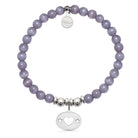 HELP by TJ Your Special Day Charm with Purple Cats Eye Charity Bracelet