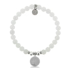 HELP by TJ Palm Tree Charm with White Jade Charity Bracelet