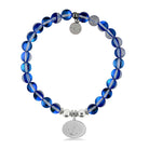 HELP by TJ Anchor Charm with Blue Opalescent Charity Bracelet