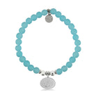 HELP by TJ Anchor Charm with Light Blue Seaglass Charity Bracelet