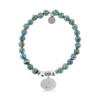 HELP by TJ Anchor Charm with Malachite Beads Charity Bracelet