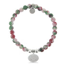 HELP by TJ Angel Wings Charm with Holiday Jade Beads Charity Bracelet