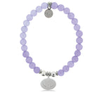 HELP by TJ Angel Wings Charm with Purple Jade Beads Charity Bracelet