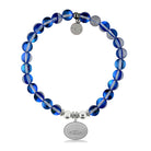 HELP by TJ Beach Bum Charm with Blue Opalescent Charity Bracelet